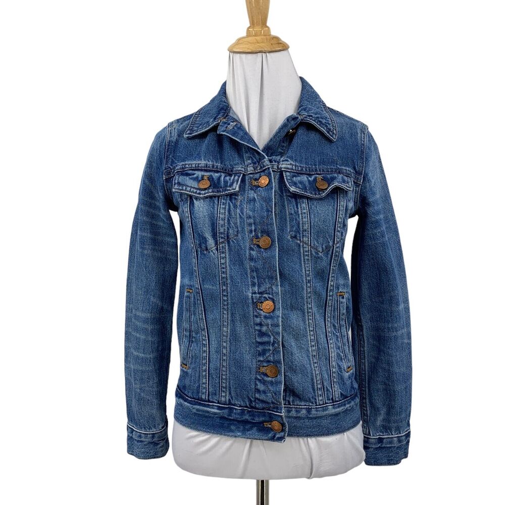 Madewell Classic Jean Jacket Womens XS Extra Small Pinter Wash Trucker Fitted
